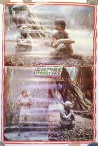 THE EMPIRE STRIKES BACK. 87CM x 58CM LUKE YODA VALENTINE GREETINGS POSTER 1980 - Bild 1 von 5