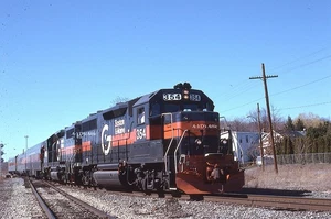 Orig Dia GTI B&M EMD GP39-2 354 355 Inspektionszug Mechanicville NY 1995 - Bild 1 von 1