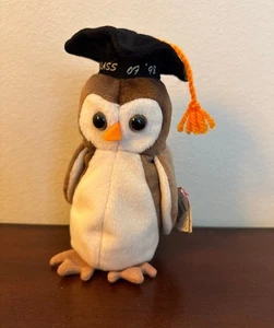 NWT Ty Beanie Baby Graduation Owl Class Of 1998 Wise - Picture 1 of 1