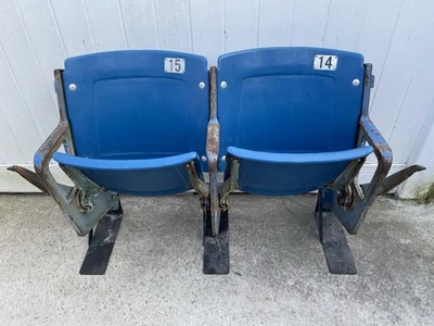 VTG Original Detroit Tigers Stadium Blue Chair Seat #14 & #15 Authentic Letter - Image 1 of 4