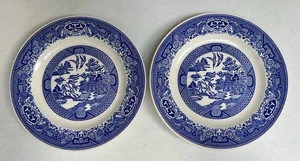 Blue Willow Ware Royal China- 9” Plates- Set Of 2  - Picture 1 of 4