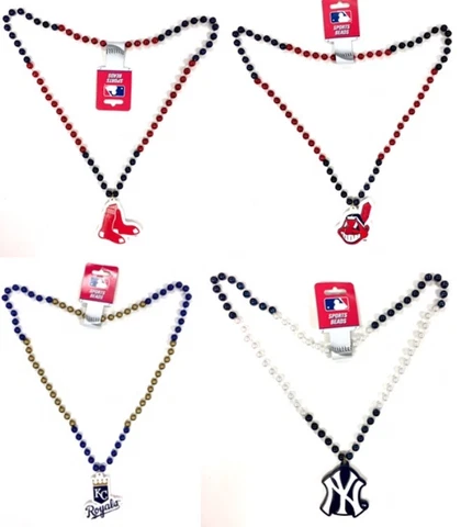 Team Color Mardi Gras Party Beads Bead Necklace - New Licensed Cover