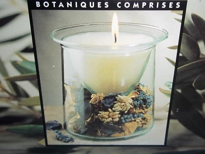 San Miguel Vanilla Essence-Botanical Votive Candle Lamp 635250 Clear Glass~NIB - Image 1 of 4