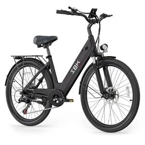 IBK BICICLETTA ELETTRICA 26'' AMMORTIZZATA FRENI A DISCO CON CAMBIO DISPLAY LCD - Foto 1 di 17