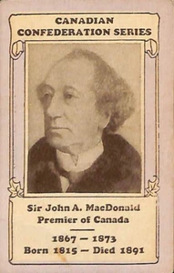 DC7 Dominion Stores, Canadian Confederation Series, 1927, Sir John MacDonald - Picture 1 of 2