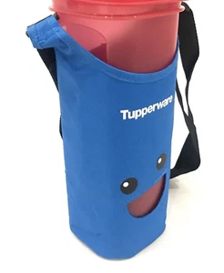New Tupperware Hydro Cool Carrying Pouch Smile Google Eyes Adj. Strap Blue  - Picture 1 of 2