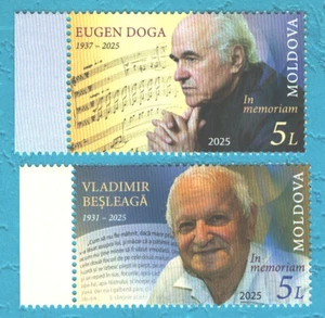 2025 Moldova Personalities Commemorations composer E.Doga writer Besleaga - Picture 1 of 1