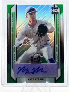 MATT MCLAIN 2021 LEAF METAL DRAFT GREEN AUTO 10/10 #BA-MM2 JC - Picture 1 of 3
