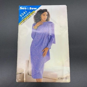 See & Sew Vintage Sewing Pattern #5541 Misses Dress in Sizes 8 10 12 New Uncut - Picture 1 of 3