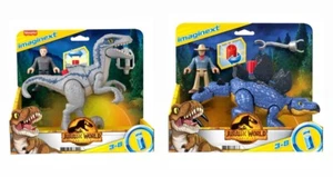 Imaginext Action Figure Set Jurassic World Interactive Dinosaur Bundle New - Picture 1 of 11