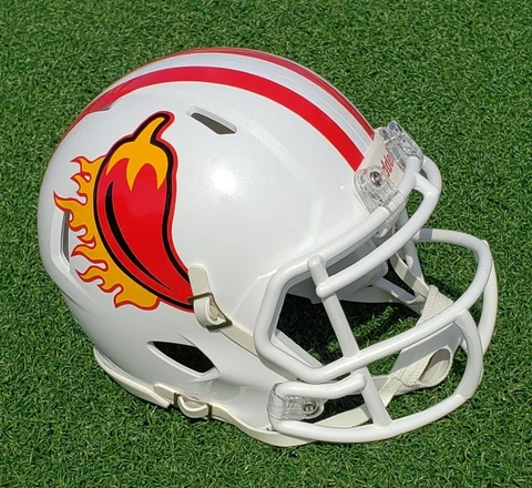 LOUISIANA LAFAYETTE RAGIN' CAJUNS CAYENNE MASCOT CONCEPT FOOTBALL MINI HELMET Cover
