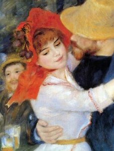 Dance in Bougival (Detail) by Pierre-Auguste Renoir Giclee Print Repro on Canvas - Picture 1 of 1