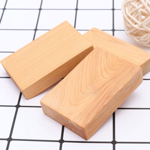  2 Pcs Bamboo Child Tiles for Painting Mini Building Blocks Stacking Toy