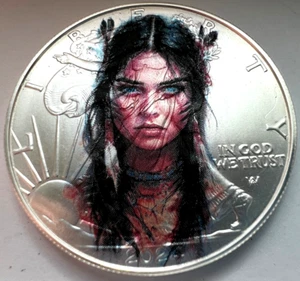 Indian Princess - Native American Silver Eagle 1oz .999 Silver Dollar Coin - Picture 1 of 6