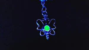 Genuine Beach Glass, Sea Glass, Butterfly Cage Locket, Pendant Leather Necklace  - Picture 1 of 9