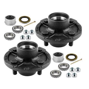 Trailer Idler Hub Kits 4 on 4 for 2000lbs Axle 4x4.0 4Lug Trailer Hub Kit H07 CA - Picture 1 of 16