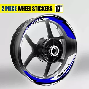 S06W Blue 2-PIECE Wheel Stickers For CB1300 Super Four SP 19 20 21 22 - Picture 1 of 7