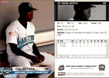 Rafael Batista 2004 Choice Brevard County Manatees #2 Card *AutographDen*