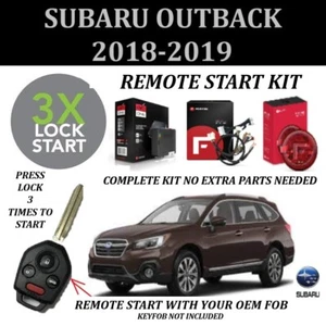 Remote Starter Kit for SUBARU OUTBACK 2018-2019 KEY START Plug & Play 3X Lock - Picture 1 of 4