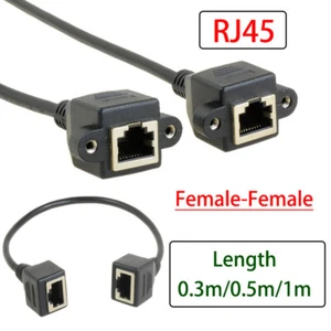 Cables de extensión de interfaz RJ45 cable de red de Internet Ethernet hembra a hembra - Imagen 1 de 9