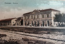 Frosinone Stazione ferroviaria Acquarellata inizi 900