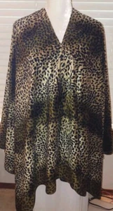 Schöner neuer weicher Poncho Cape Leopard Katze Animal Print - Bild 1 von 5