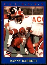 1990 JOGO CFL Danny Barrett Calgary Stampeders #31