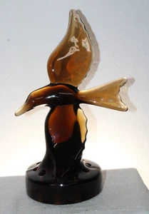 SEAGULL CAMBRIDGE AMBER FLOWER FROG 9 1/2'' - Picture 1 of 9