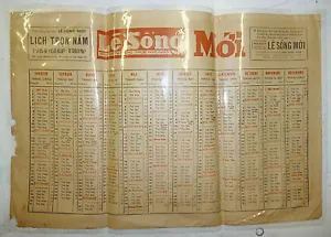 KALENDER - 1964 - SAIGON - 'Le Song Moi' Zeitungsausgabe - selten - Vietnamkrieg - Bild 1 von 9
