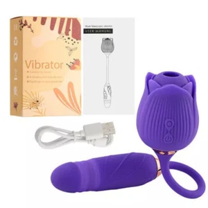 Clit Sucking Vibrator Oral Thrusting G Spot Dildo Sex Toy for Women - Picture 1 of 11