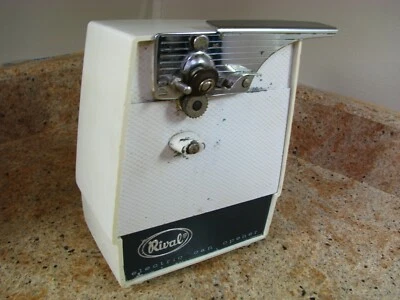 Abrelatas Eléctrico Rival De Colección Modelo 753A Blanco Marfil Retro - Probado Foto 1 de 4