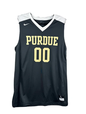New Nike Purdue Boilermakers Basketball Jersey Men's L Black Gold White 802325 Cover
