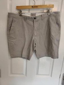 PANTALONES CORTOS CHINOS A CUADROS GRIS CLARO M&S - Cintura 40" - Imagen 1 de 2