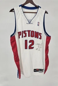 Detroit Pistons Michael Curry #12 signed White Jersey JSA COA CE87779 - Picture 1 of 5