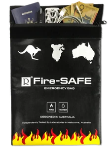 Fireproof Document Bag – Designed For AUS Bushfire Zones Fire-Retardant 1100°C - Picture 1 of 9