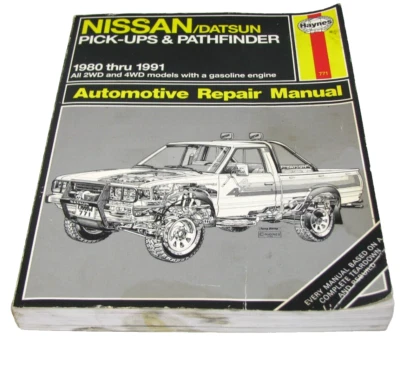 Nissan Datsun Pick-up Pathfinder Automotive Repair Manual 771 Haynes 1980-1991 - Image 1 of 4