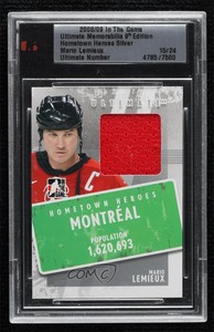 2008-09 ITG Ultimate Memorabilia 9th Edition Silver /24 Mario Lemieux HOF