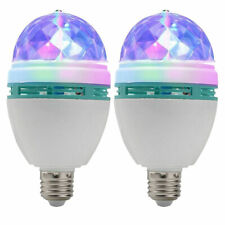 2 Pack Crystal RGB LED Bulb Disco Ball Auto Rotating Stage Light Party DJ Lamp