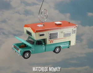 Dodge D100 Winnebago slide in Camper Vintage Style Pickup Truck Ornament D-100 - Picture 1 of 12