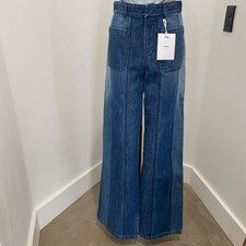 Christian Dior Wide Leg Denim Jeans High Waist US Women's 4 NWT $1850