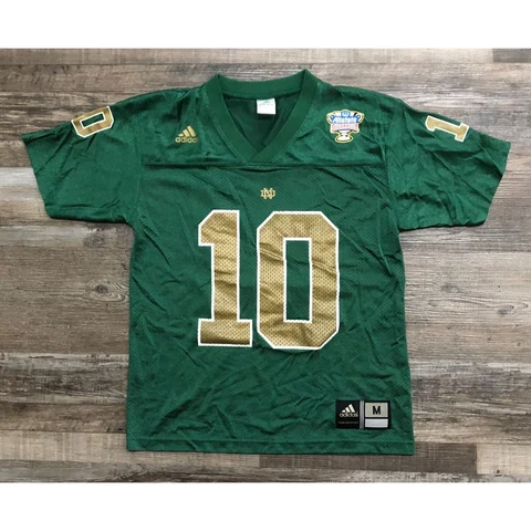 Adidas Youth Medium Notre Dame Fighting Irish Sugar Bowl Jersey Green Cover