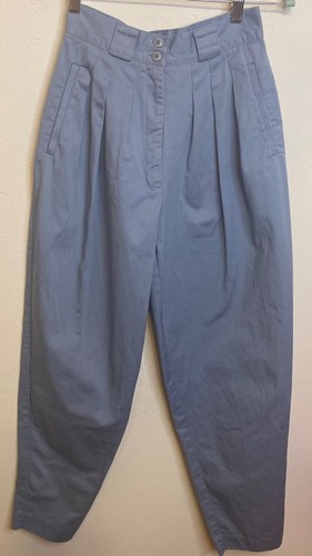Album vintage di KENZO pantaloni plissettati hi rise mamma Y2K blu vita 26" donna taglia 6