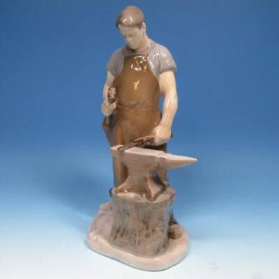 Bing and Grondahl Figurine - Blacksmith Man with Anvil - 2225 - 11 inches - Image 1 of 4