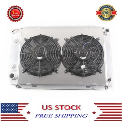 3 Row Radiator&Shroud&Fan For 1979-1993 1980 Ford Mustang LX GT SVT 5.0L 302Cu. Foto 1 de 4