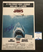 STEVEN SPIELBERG SIGNED JAWS AUTOGRAPHED 12X18 PHOTO POSTER BECKETT BAS COA 2