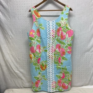 Lilly Pulitzer Cathy Etuikleid Damen 16 Pool Blau Pink Limonade Outdoor - Bild 1 von 13