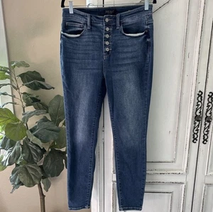 Pantalones de mezclilla Judy Blue ajustados para mujer 9/29 botones elásticos JB82319MD - Imagen 1 de 8
