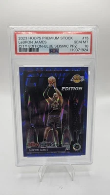 23-24 Panini Premium Stock Edition Леброн Джеймс No15 синий сейсмический призма 75/99 - Изображение 1 из 3