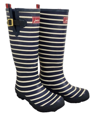 Botas para mujer Joules Great Britain High Rubber Rain Wellington azul marino talla 8 Foto 1 de 4