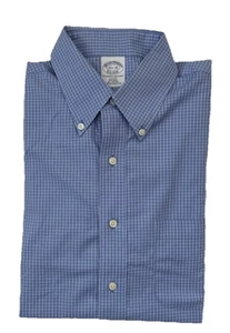 Neu Brooks Brothers 1818 Oberhemd 15,5-35 blau gestreift Slim Fit bügelfrei Herren - Bild 1 von 6